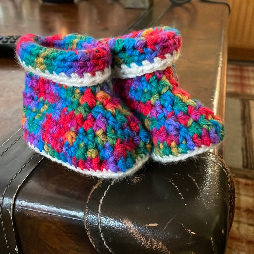 Hand made baby booties